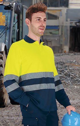 Valento POVAGAM - Hi-Vis L/S Polo  GAMBIT