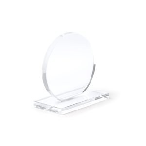 Stamina PR1703 - GARAY Trofeo de cristal de diseño circular con base rectangular