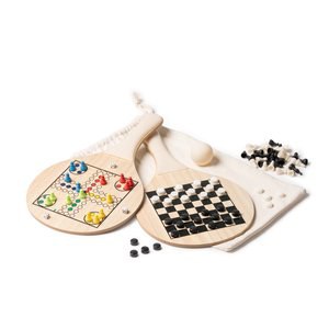 Stamina SD1669 - SALENTO Juego de palas de playa realizadas en madera y fibra de trigo