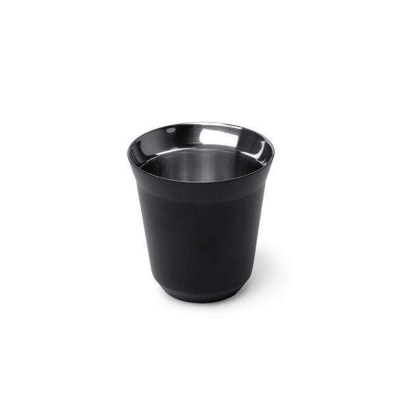 Stamina VA1887 - COSIK Vaso para café elaborado en acero inoxidable 304 reciclado con cuerpo en acabado mate en el exterior y efecto espejo en el interior