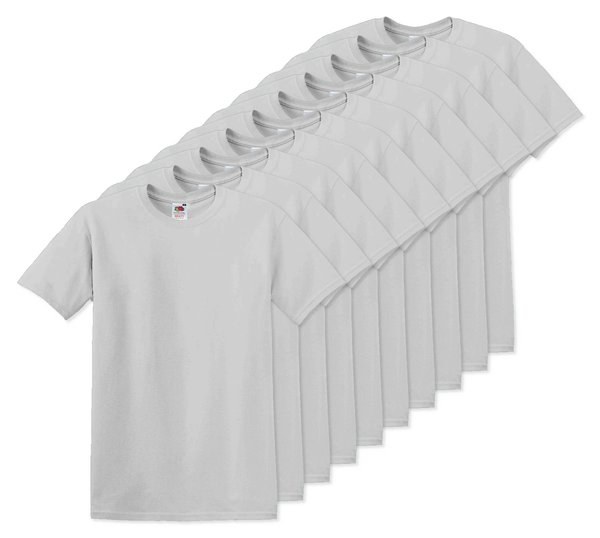 Pack de 10 Fruit of the Loom SC6 - Camiseta Original Manga Corta
