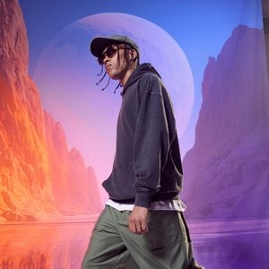 AWDis JH180 - Sudadera con capucha de efecto desgastado