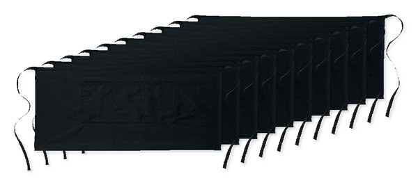 Pack de 10 GiftRetail MO8305 - JARED Delantal Corto para Mesero de Alta Calidad