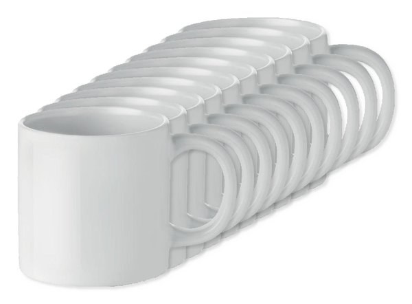 Pack de 10 GiftRetail MO9244 - MINI SUBLIM Taza sublimación 200 ml