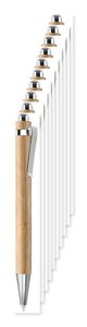 Pack de 10 GiftRetail MO7318 - SUMATRA Bolígrafo automático de bambú
