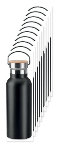 Pack of 100 GiftRetail MO9431 - HELSINKI 500ml Bamboo Lid Insulated Flask