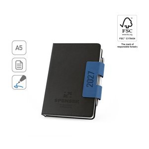 Agenda A5 con tapa dura de PU - Egotier 96108