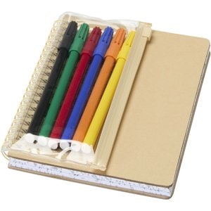 Set de cuaderno de tapa dura y rotuladores Squiggle B6 - EgotierPro 107330