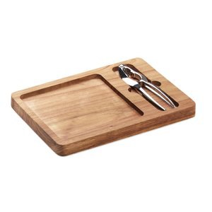 NUTPLATE Set cascanueces de acacia - GiftRetail MO2627
