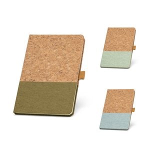 Cuaderno A5 de corcho y lino con hojas rayadas - Egotier 11153