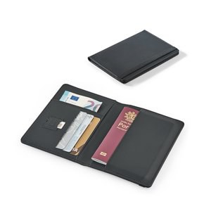 PU passport holder with an elasticated closure and multiple pockets - Egotier 95129